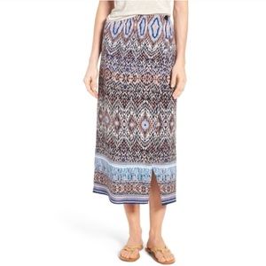NIC+ZOE Woven Print Midi Skirt